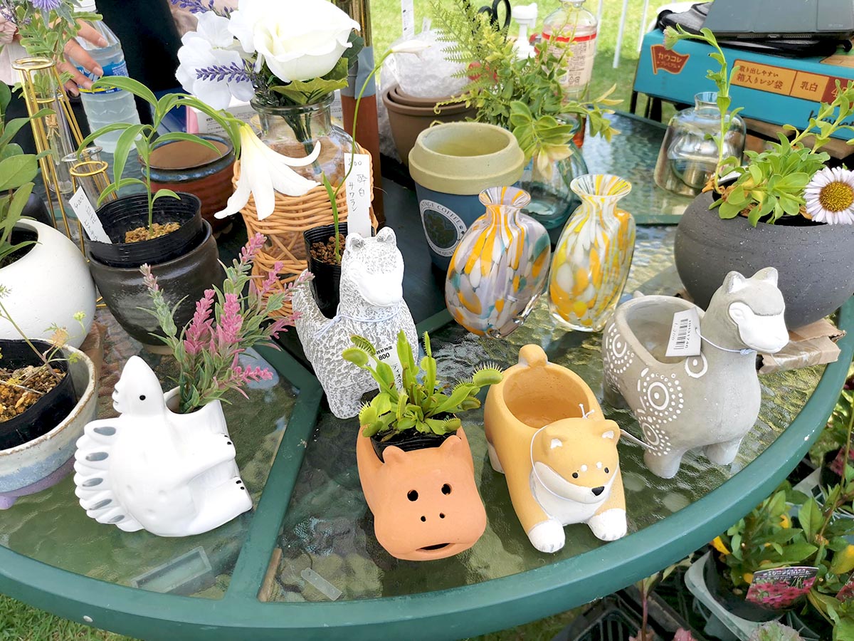 花苗のほかにこんな鉢たちも持っていきます。